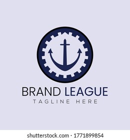 Creative brand league vector logo design template