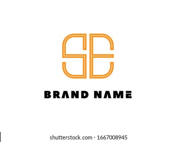 Creative brand letters s,e logo business template vector icon