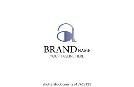 marca creativa diseño del logotipo de la empresa de color gris azul mínimo 