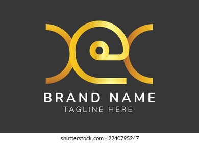 Creative Brand Modern Luxury Gold Elegant Minimalist Initial Lettering Y, E, and C Logo Design. Logotype for Business Consulting, Marketing, Management and Online Store.