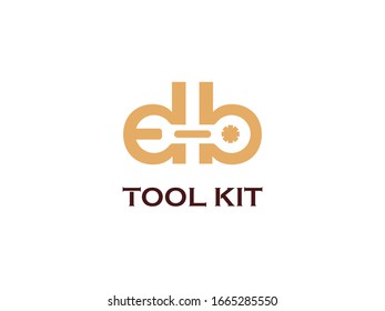 Creative Brand Tool Kit Logo, This Logo Is A  Combination Of Letters B &d, Business Template Vector Icon.