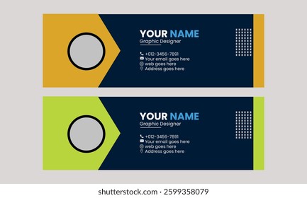 Creative and branded digital email signature design .eps
