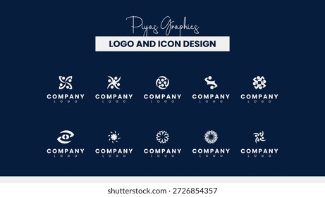 Paquete de diseño de logotipo de marca creativa