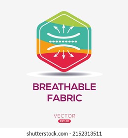Creative (Breathable fabric) Icon, Vector sign.