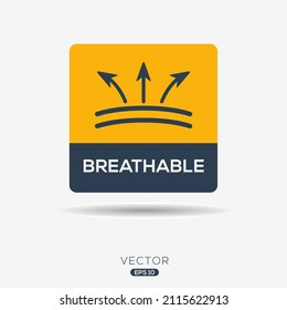 Creative (Breathable) Icon ,Vector sign.