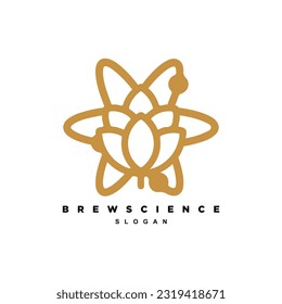 Creative Bierbrauerei Chemie Logo Design für Ihre Marke oder Ihr Unternehmen