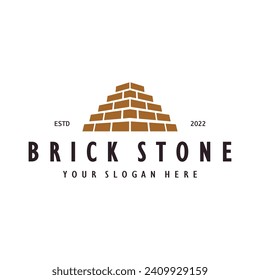 diseños de logotipo de ladrillo creativo para edificios, edificios arquitectónicos, ingeniería civil, tiendas de materiales de construcción