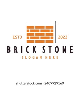 creative brick logo designs for buildings, architectural buildings, civil engineering, building materials shops