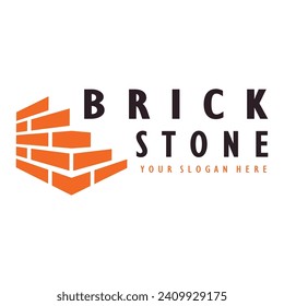 diseños de logotipo de ladrillo creativo para edificios, edificios arquitectónicos, ingeniería civil, tiendas de materiales de construcción