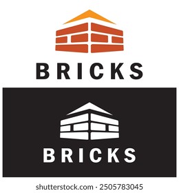 Diseños creativos del logotipo del ladrillo para los edificios, edificios arquitectónicos, ingeniería civil, tiendas de los materiales de construcción