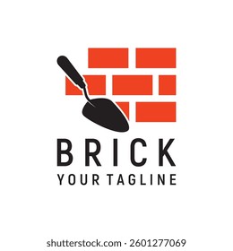 creative brick logo designs for buildings, architectural buildings, civil engineering, building materials shops