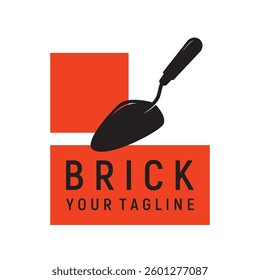 creative brick logo designs for buildings, architectural buildings, civil engineering, building materials shops