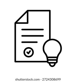 Creative Brief Outline Icon Vector Illustration