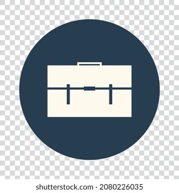 Creative briefcase symbol logo., flat design. Tranquil artwork with insipid color. Poster for cover, event and print