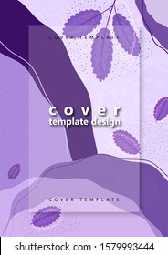 Creative bright abstract background with leaves. Template for your design with space for text. Vector illustration