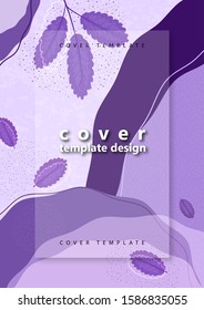 Creative bright abstract background with leaves. Template for your design with space for text. Vector illustration