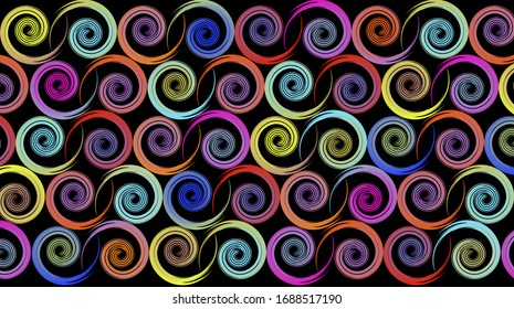 Creative, bright, abstract background made of snails.