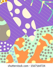 Creative bright background. Perfect for baby clothes, fabric, textiles, baby room decoration, wrapping paper. Vector illustration.