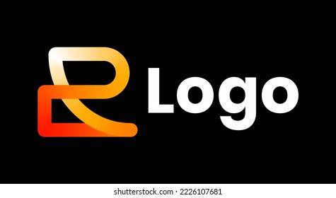 Fuente brillante creativa. Alfabeto de color de degradado Las letras se establecen. Letra R. Grabación de texto. Plantilla de diseño de logotipo. Moderna y creativa tipografía o moda.