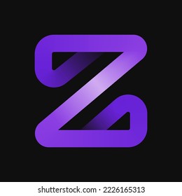 Creative bright font. Gradient color alphabet Letters set. Letter Z. Text lettering. Logo design template. Creative modern trendy z typography.