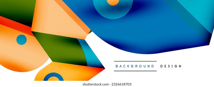Creative bright geometric wallpaper. Minimal abstract background. Circles lines shapes composition vector illustration for wallpaper banner background or landing page