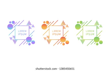 creative bright gradient style design element