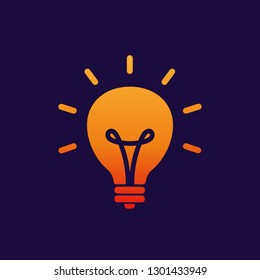 creative bright idea logo design template. bulb icon symbol design