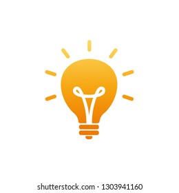 creative bright idea logo design template. bulb icon symbol design