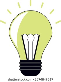 Creative bright light bulb symbolizing innovation, energy, and new ideas.