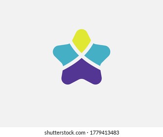 Creative bright logo icon star