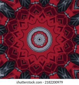 Creative bright mandala illustration, Ethnic fractal artwork illustration