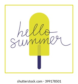 Creative bright summer card.