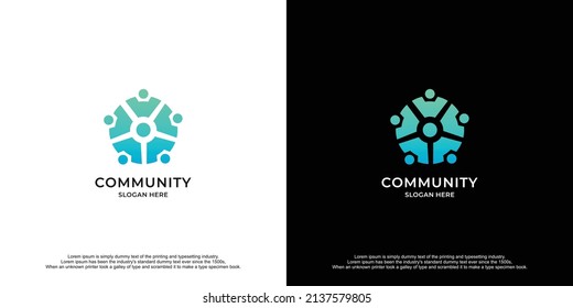 Diseño creativo y brillante del logotipo comunitario.
