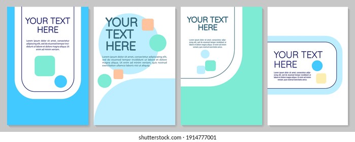 Creative brochure cover template. Business presentation slides. Flyer, booklet, leaflet print, cover design with text space. Vector layouts for magazines, annual reports, advertising posters