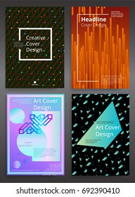 Creative brochure covers. Vector flyer design template Eps 10. Leaflet cover presentation abstract geometric background, modern publication poster magazine, layout in A4 size