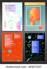 Creative brochure covers. Vector flyer design template Eps 10. Leaflet cover presentation abstract geometric background, modern publication poster magazine, layout in A4 size