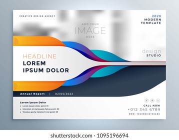 creative brochure design with abstract shapes