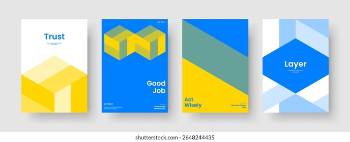 Diseño creativo de folletos. Plantilla geométrica de la cubierta del libro. Diseño de informe aislado. Presentación de Negocios. Volante. Cartel. Anuncio. Antecedentes. Panfleto. Revista. Cartera. Folleto. Identidad de marca