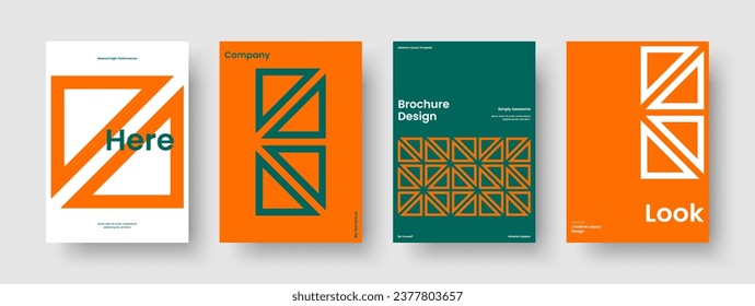 Creative Brochure Design. Geometric Business Presentation Layout. Abstract Report Template. Flyer. Book Cover. Background. Poster. Banner. Catalog. Pamphlet. Notebook. Brand Identity. Journal