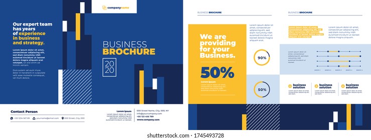 Diseño creativo de folletos y apariencia mínima