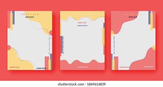 plantilla de diseño de folletos creativos estilo mínimo