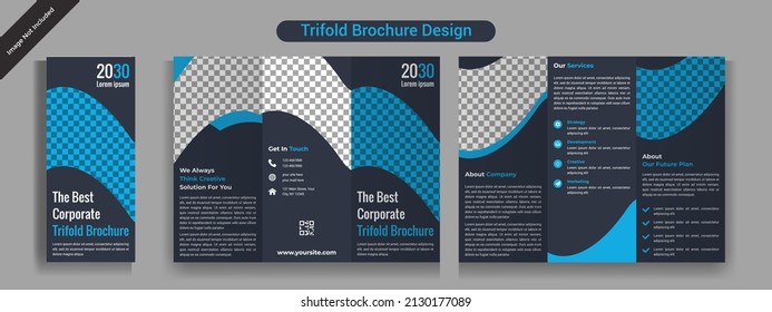 Creative Brochure design trifold brochure template. creative trifold flyer or brochure