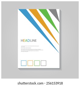 Creative brochure / flyer design with simple colorful stripes.