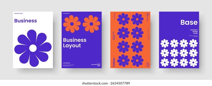 Layout der kreativen Broschüre. Abstrakte Berichtsvorlage. Geometrisches Flyer-Design. Geschäftspräsentation. Banner. Poster. Buchumschlag. Hintergrund. Erfassung Broschüre. Werbung. Katalog. Zeitschrift