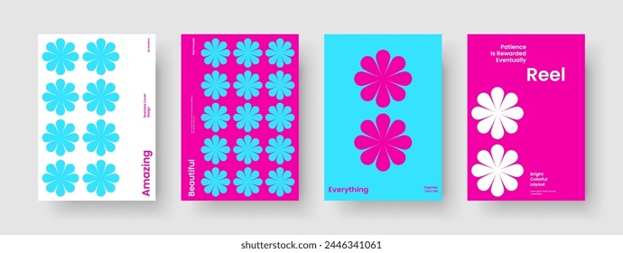 Kreatives Broschürenlayout. Geometrisches Flyer-Design. Abstrakte Vorlage des Berichts. Buchumschlag. Poster. Banner. Hintergrund. Geschäftspräsentation. In: Magazine. Katalog. Handzettel Portfolio. Tagebuch