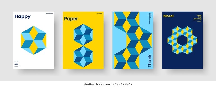 Diseño de folleto creativo. Plantilla de banner moderna. Diseño Geométrico de Presentación de Negocios. Antecedentes. Informe. Cartel. Volante. Portada del libro. Folleto. Prospecto. Cartera. Publicidad. Boletín
