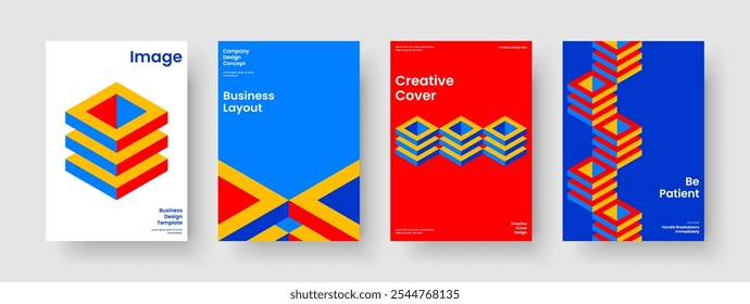 Diseño de folleto creativo. Diseño moderno de presentación de negocios. Plantilla de póster aislado. Anuncio. Informe. Volante. Portada de libro. Antecedentes. Boletín informativo. Diario. Cartera. Publicidad. Revista
