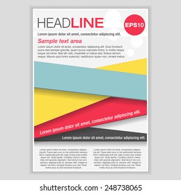 Creative Brochure Template Design. Abstract  Vector Flyer, Pamphlet, Leaflet layout for marketing, advertising and Flat style web site banners. Background for Business Documents, Posters and Placards.