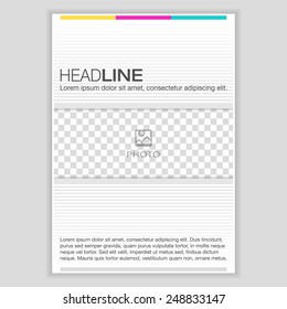 Creative Brochure Template Design. Abstract  Vector Flyer, Pamphlet, Leaflet layout for marketing, advertising and Flat style web site banners. Background for Business Documents, Posters and Placards.