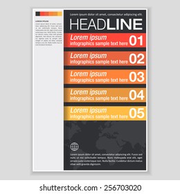 Creative Brochure Template Design. Abstract  Vector Flyer, Pamphlet, Leaflet layout for marketing, advertising and Flat style web site banners. Background for Business Documents, Posters and Placards.